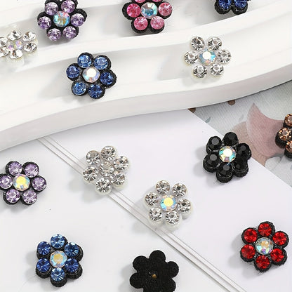 Plum Blossom Rhinestone Patches
