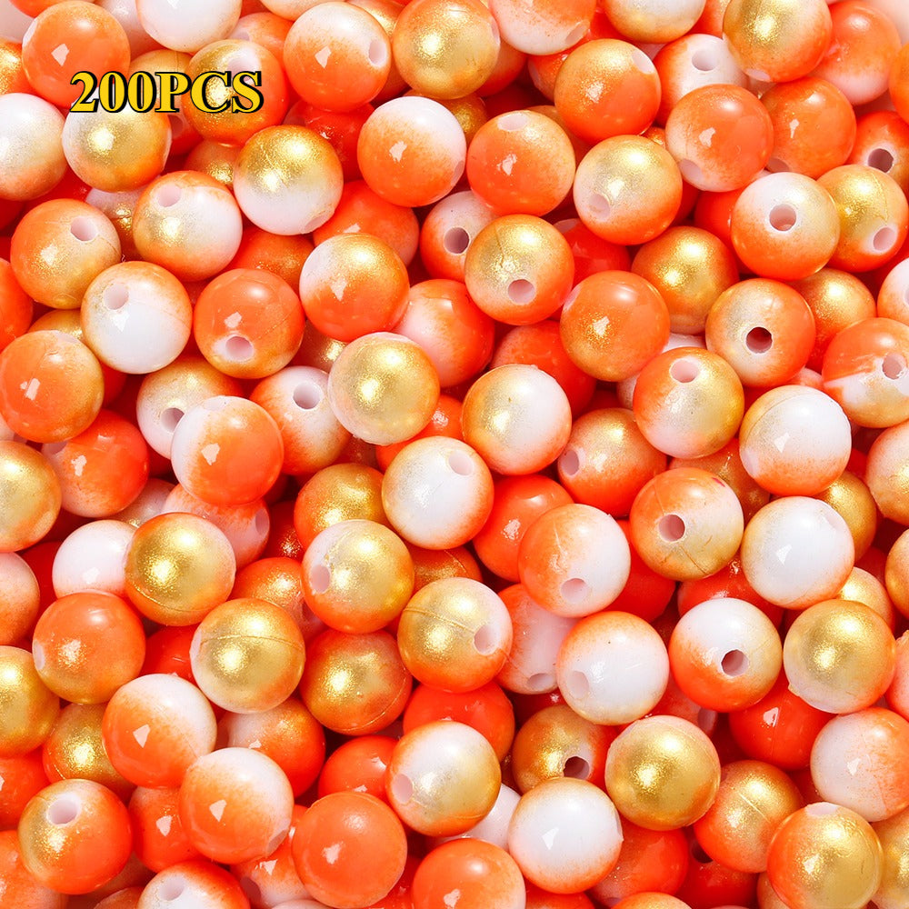 100/200pcs 6/8mm Fashion Gradient Acrylic Beads