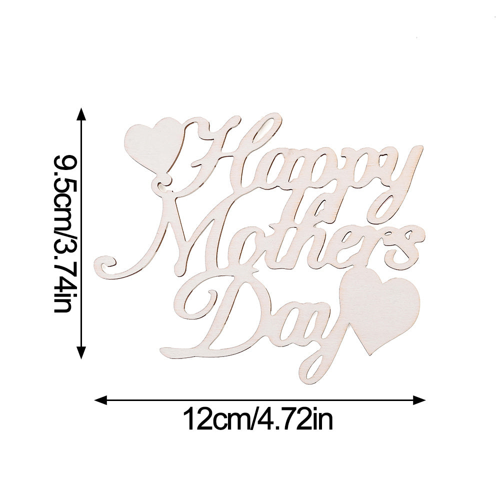 10-Piece Mother's Day Blank Wooden Sign Set