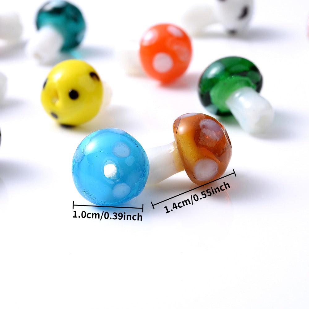 Mushroom Glass Beads