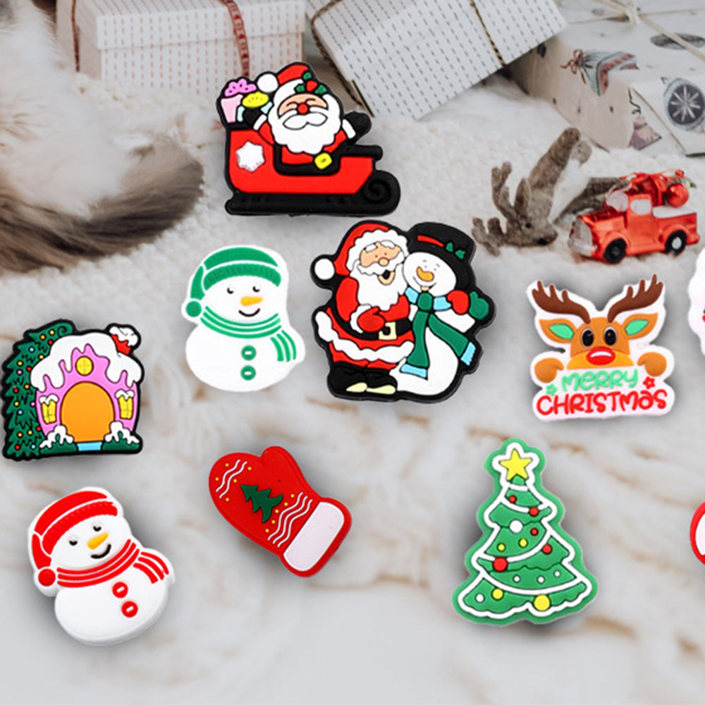 Snowman Santa Silicone Beads