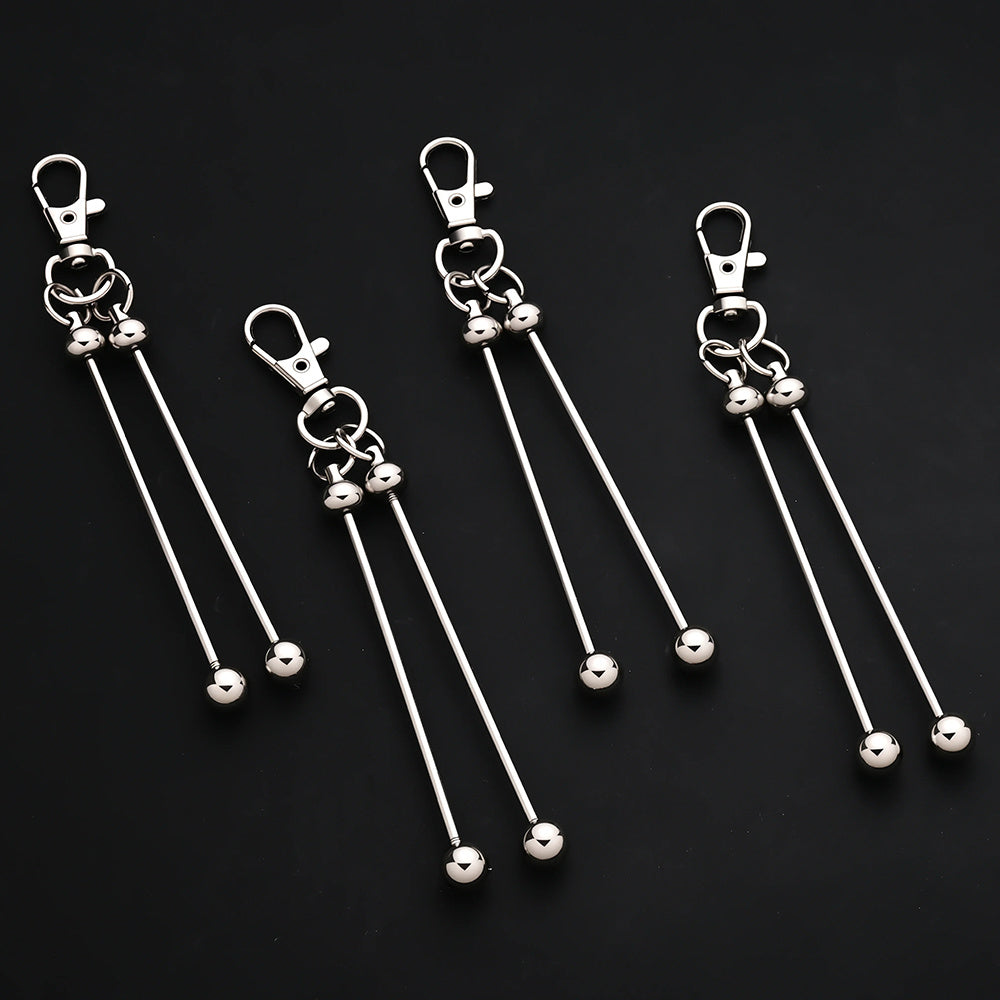 Double Blank Bar Beadable Keychain Set