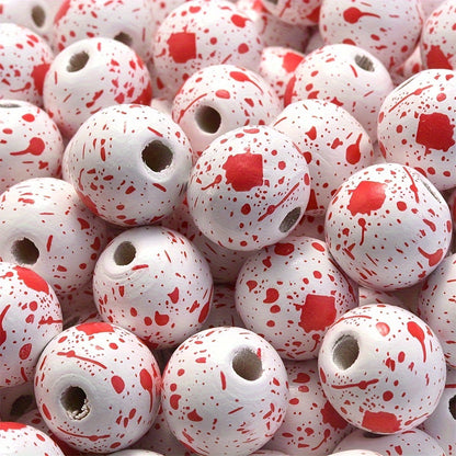 Halloween Printed Wooden Spacer Beads