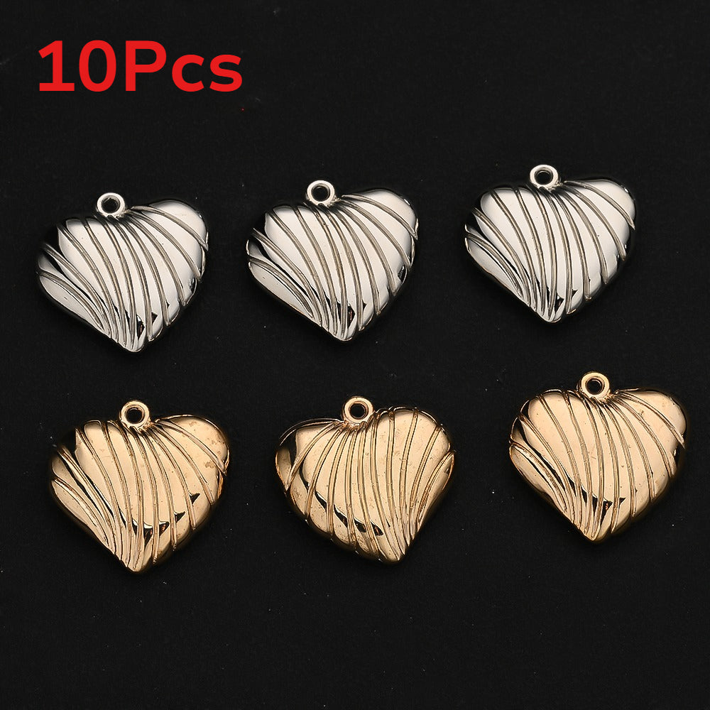 10PCS Gold & Silver CCB Love Pendant Set