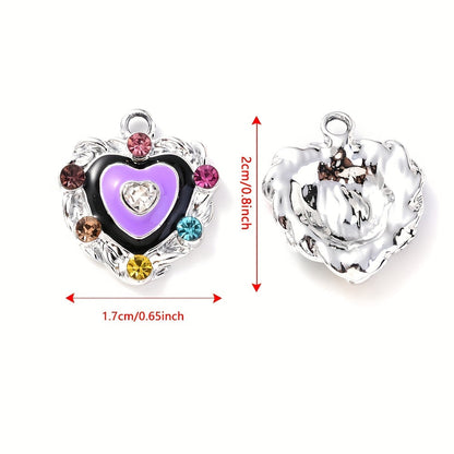 Heart Rhinestone Pendant Set