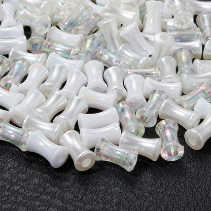 200PCS Mini Bamboo Joint Acrylic Imitation Pearl Spacer Beads