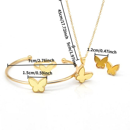 Double-Sided Butterfly Jewelry Set