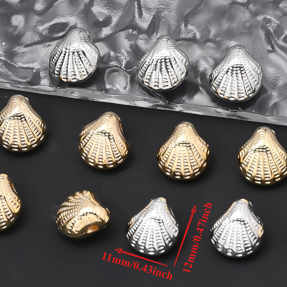 30pcs/set 11x12mm CCB Plastic Shell Beads