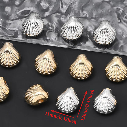 30pcs/set 11x12mm CCB Plastic Shell Beads