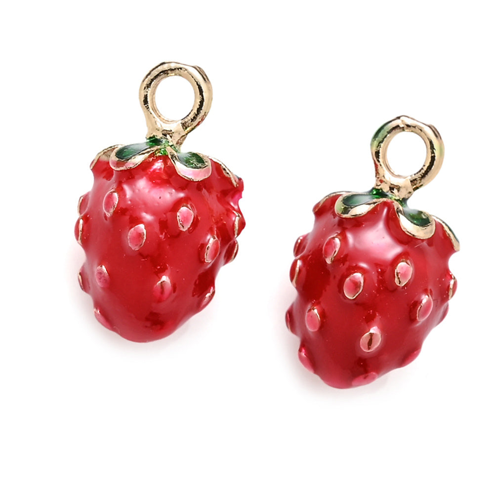 2PCS Fruit Series Alloy Pendant Set