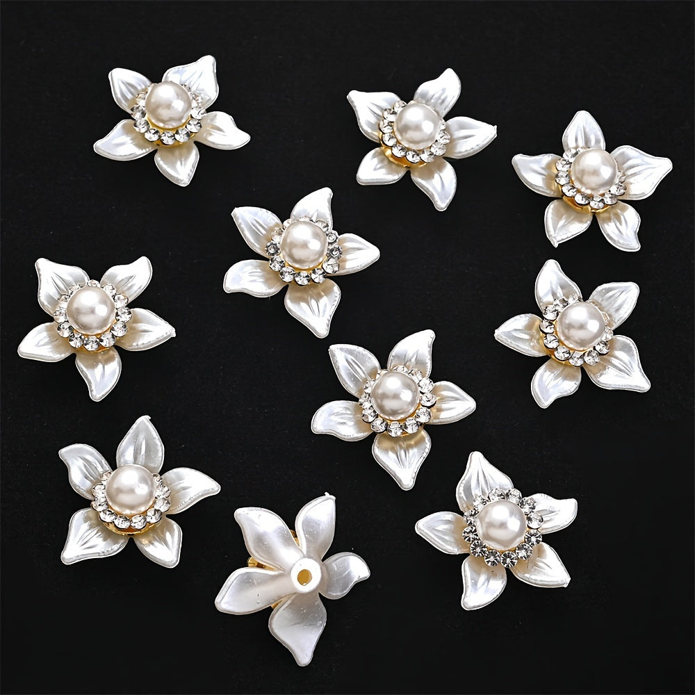 White Flower Acrylic Patches