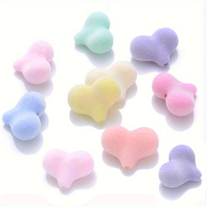 Fleece Heart Acrylic Beads
