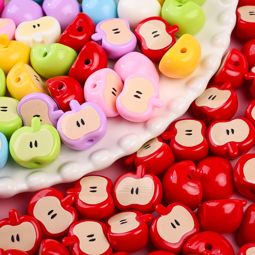Semi-Apple Acrylic Beads