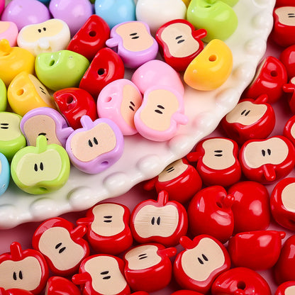 Semi-Apple Acrylic Beads