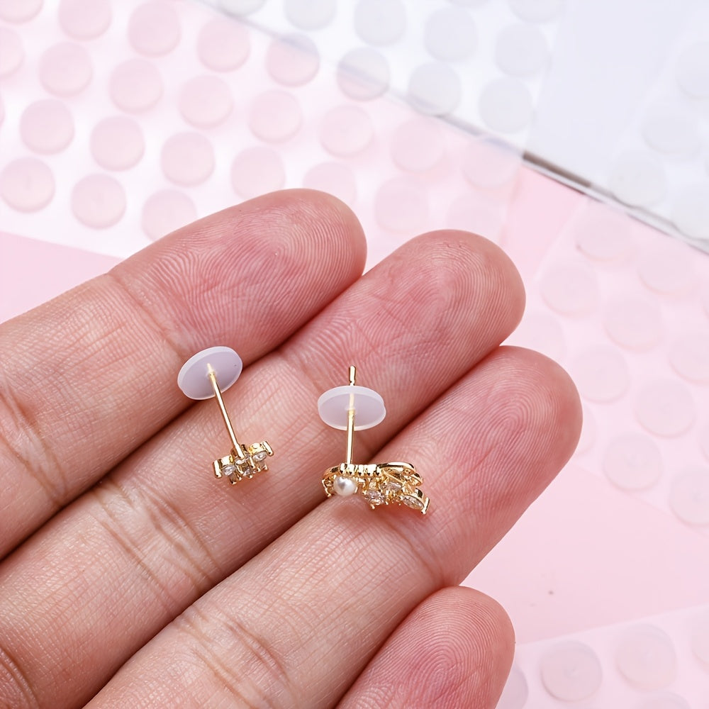 20PCS 7mm White Sheet Earring Backs