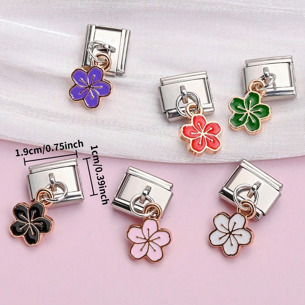 Cherry Blossom Module Bracelet Pendant Charms