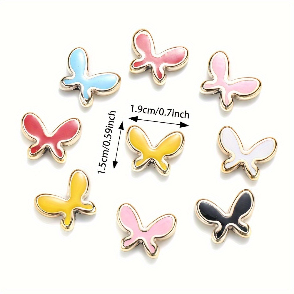 Oil Drop Butterfly Acrylic Beads