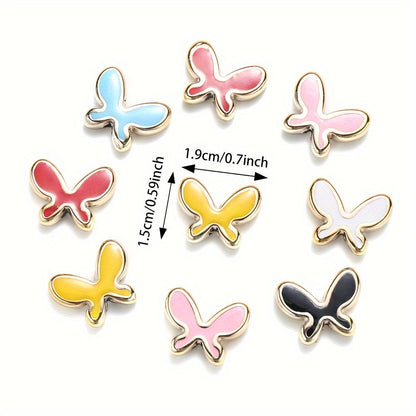 Oil Drop Butterfly Acrylic Beads