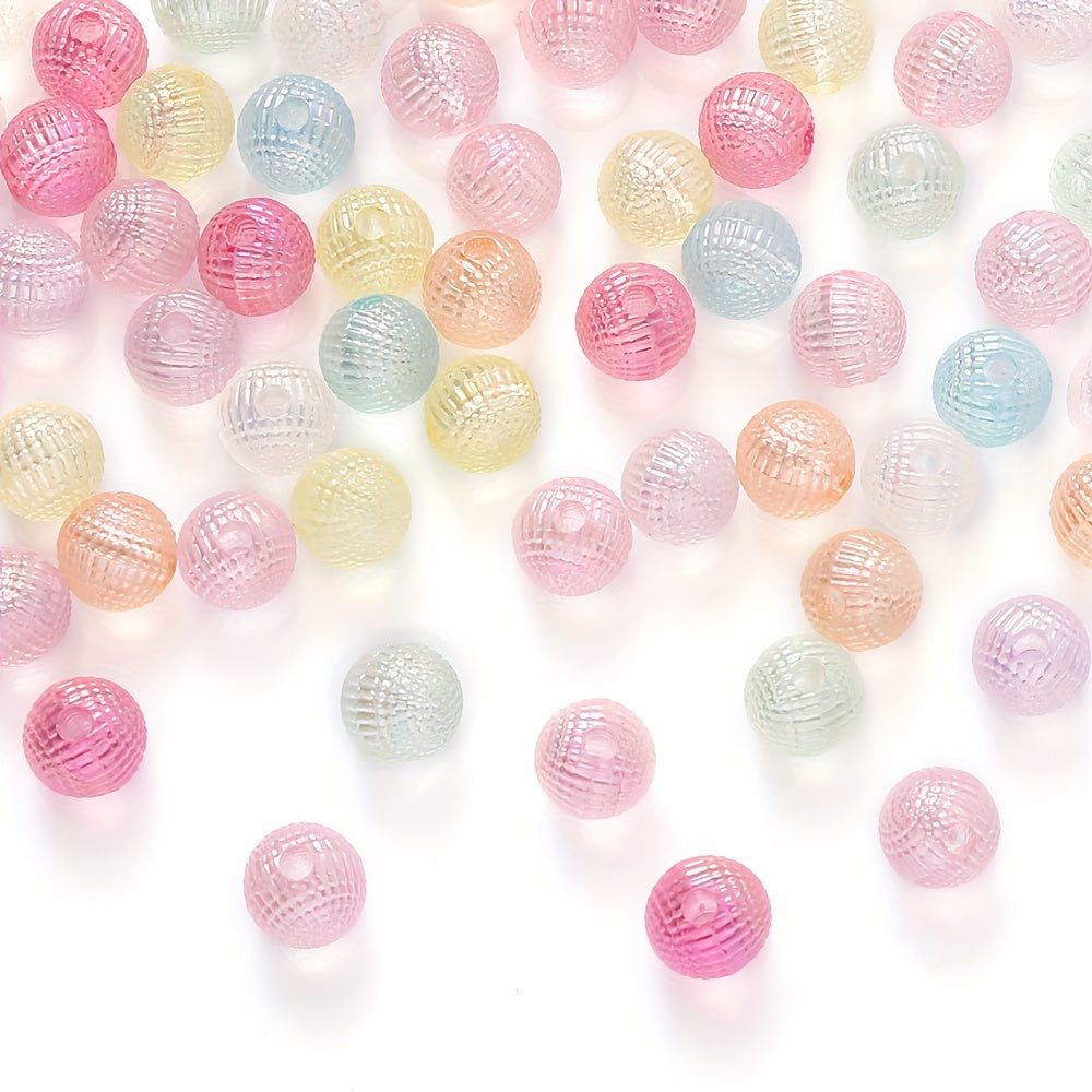 50-100pcs 8/10mm Acrylic Spacer Beads Loose Macarone Jewelry Beads
