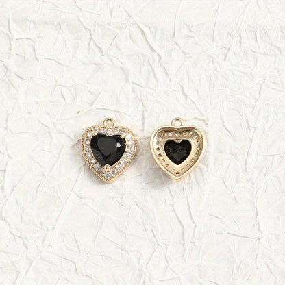 Vintage Heart Glass Pendants