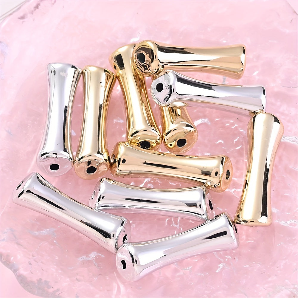 Curved Bamboo Tube Acrylic Beads