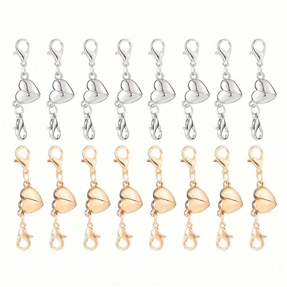 16-Piece Gold & Silver Magnetic Jewelry Clasps