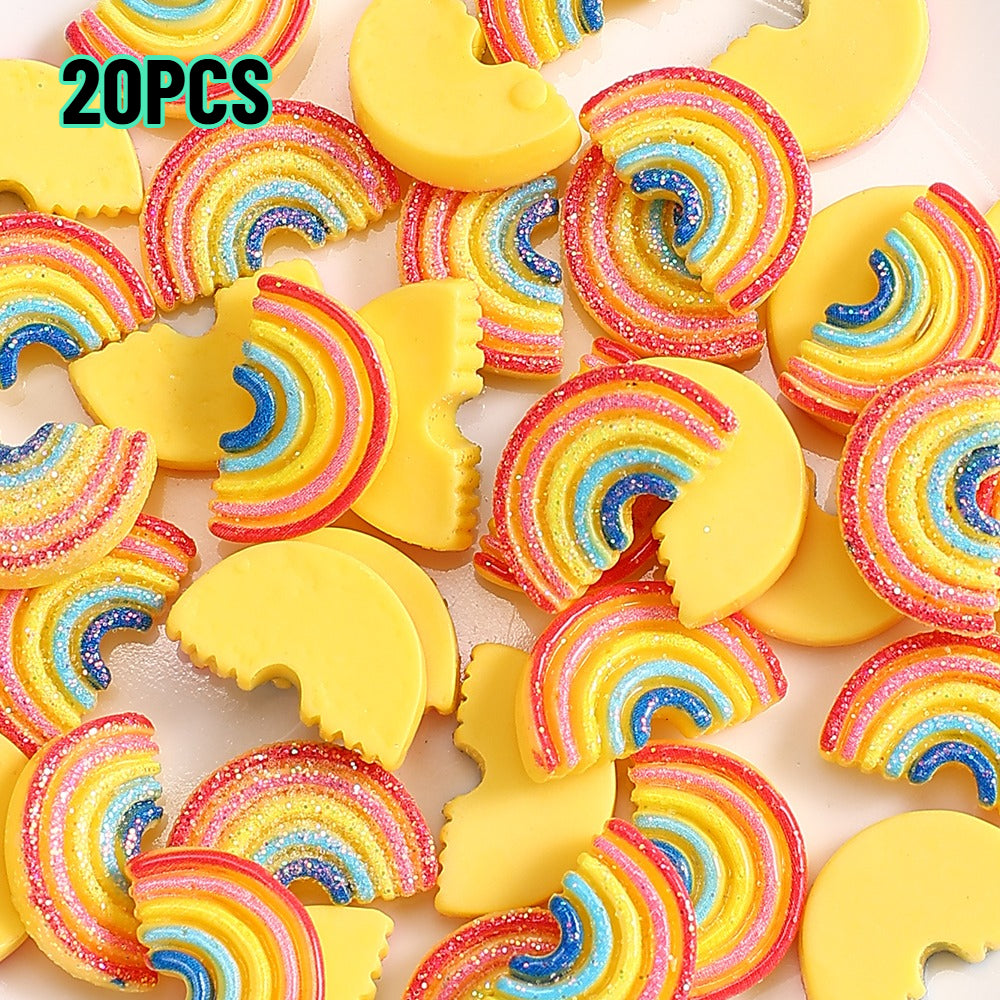 Yellow Rainbow Resin Charms