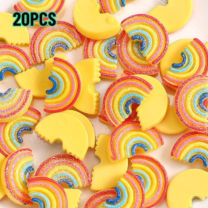 Yellow Rainbow Resin Charms