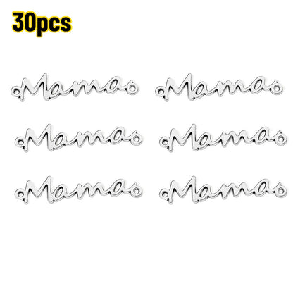 Mama Double Hole Alloy Pendants