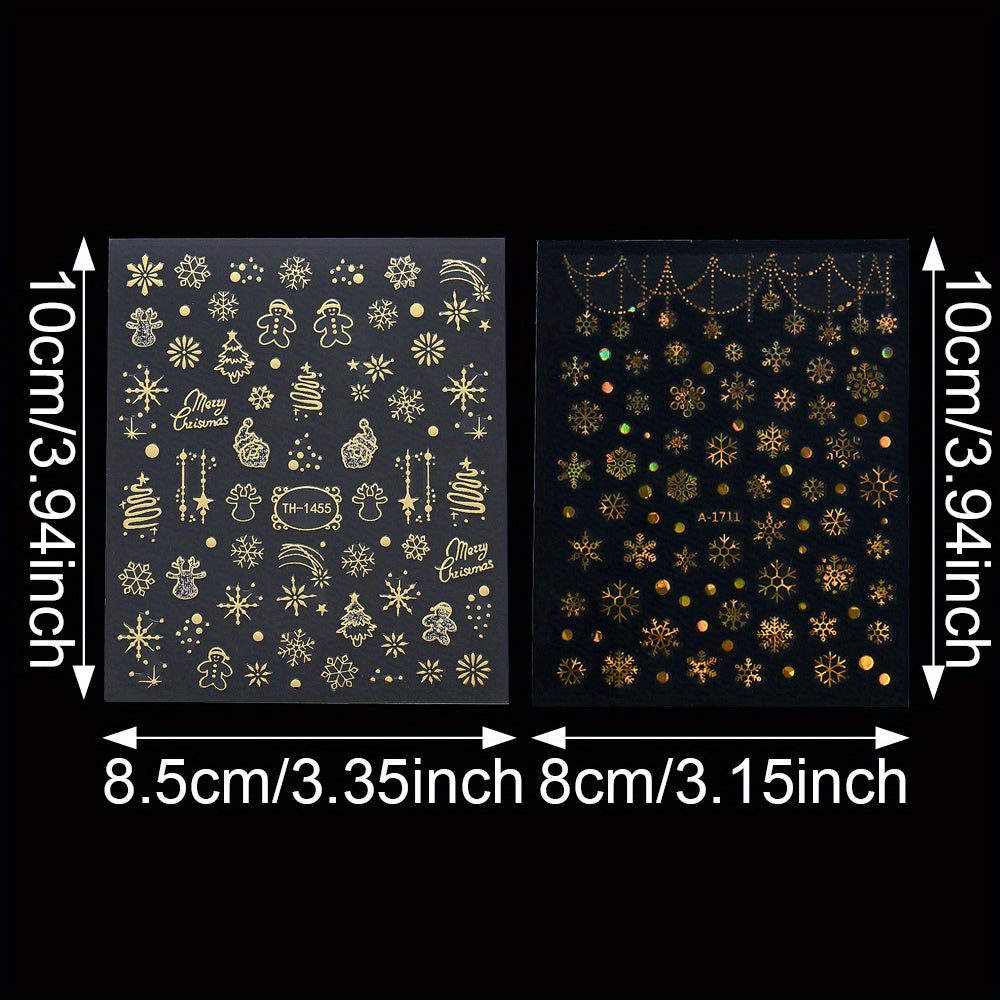 Gold Pattern Manicure Stickers