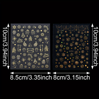 Gold Pattern Manicure Stickers