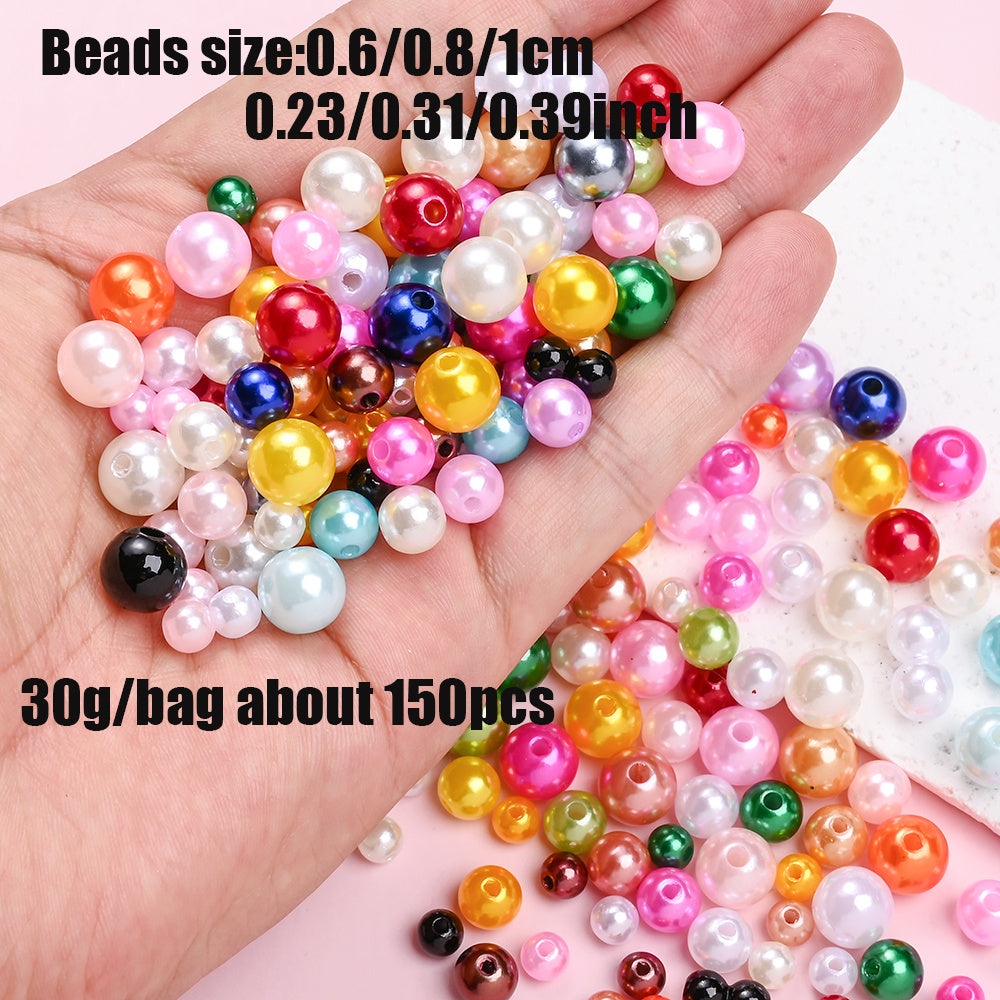 Colorful ABS Imitation Pearl Beads