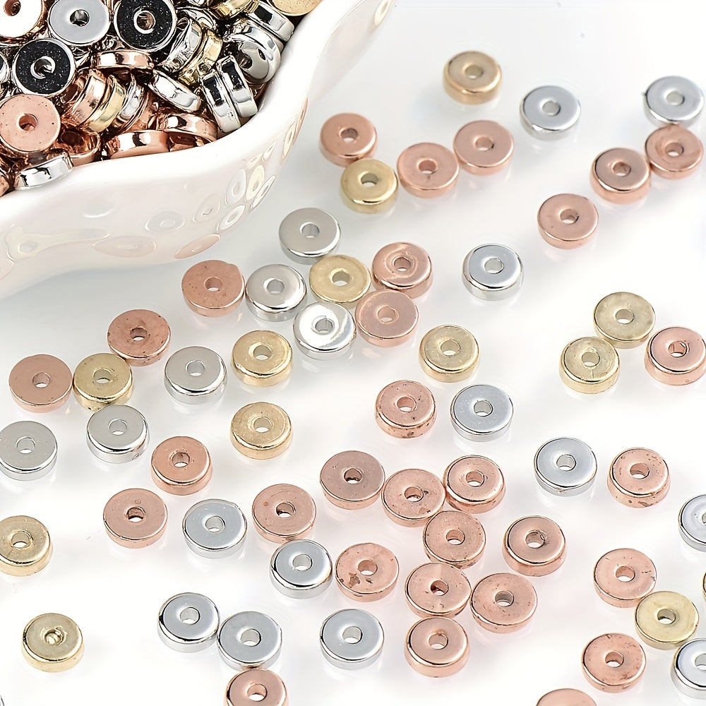 5 mm Electroplated CCB Wheel Spacer Beads