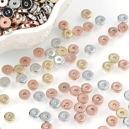 5 mm Electroplated CCB Wheel Spacer Beads