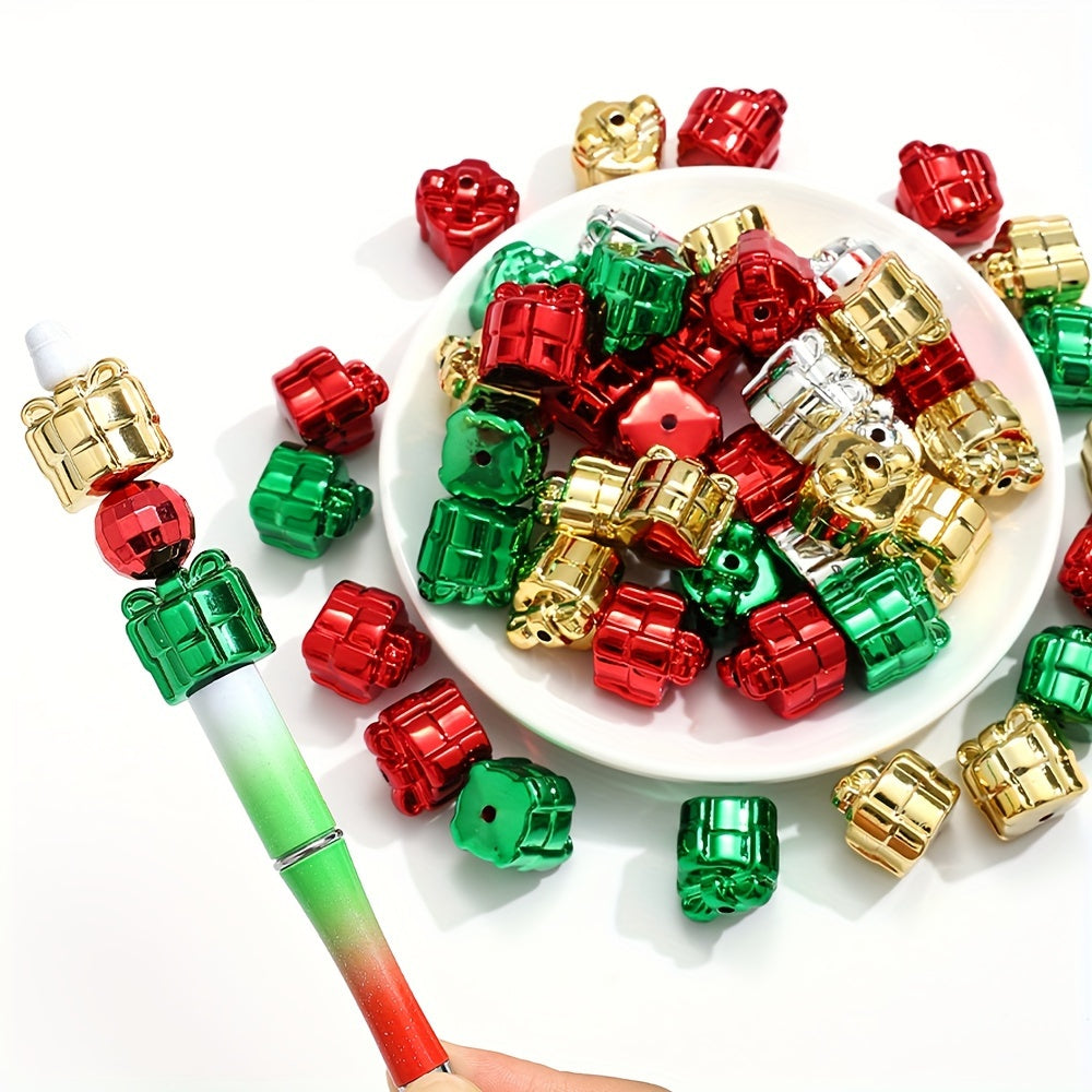 Gift Box Shape Acrylic Beads