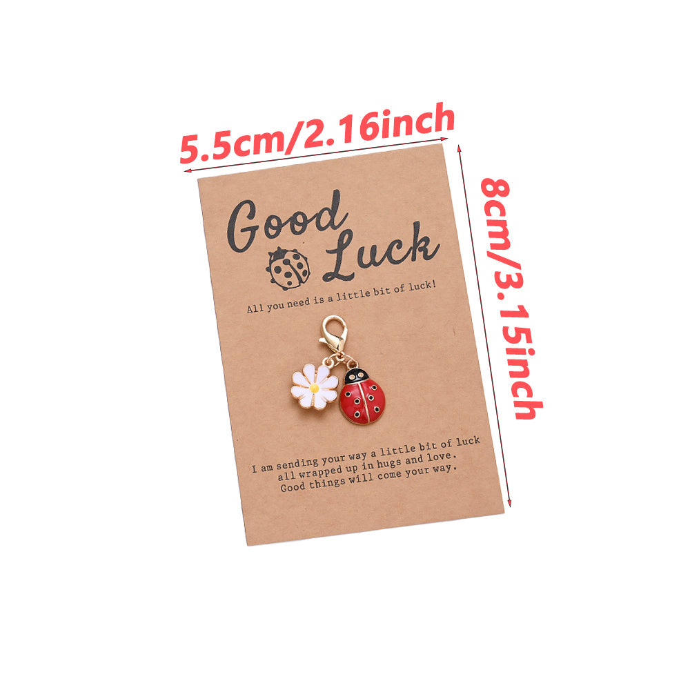 Ladybug Wish Card Keychains
