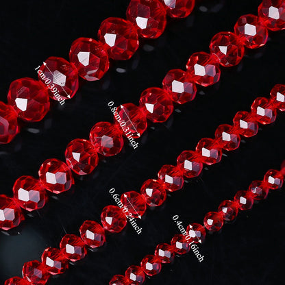 Red Glass Spacer Beads