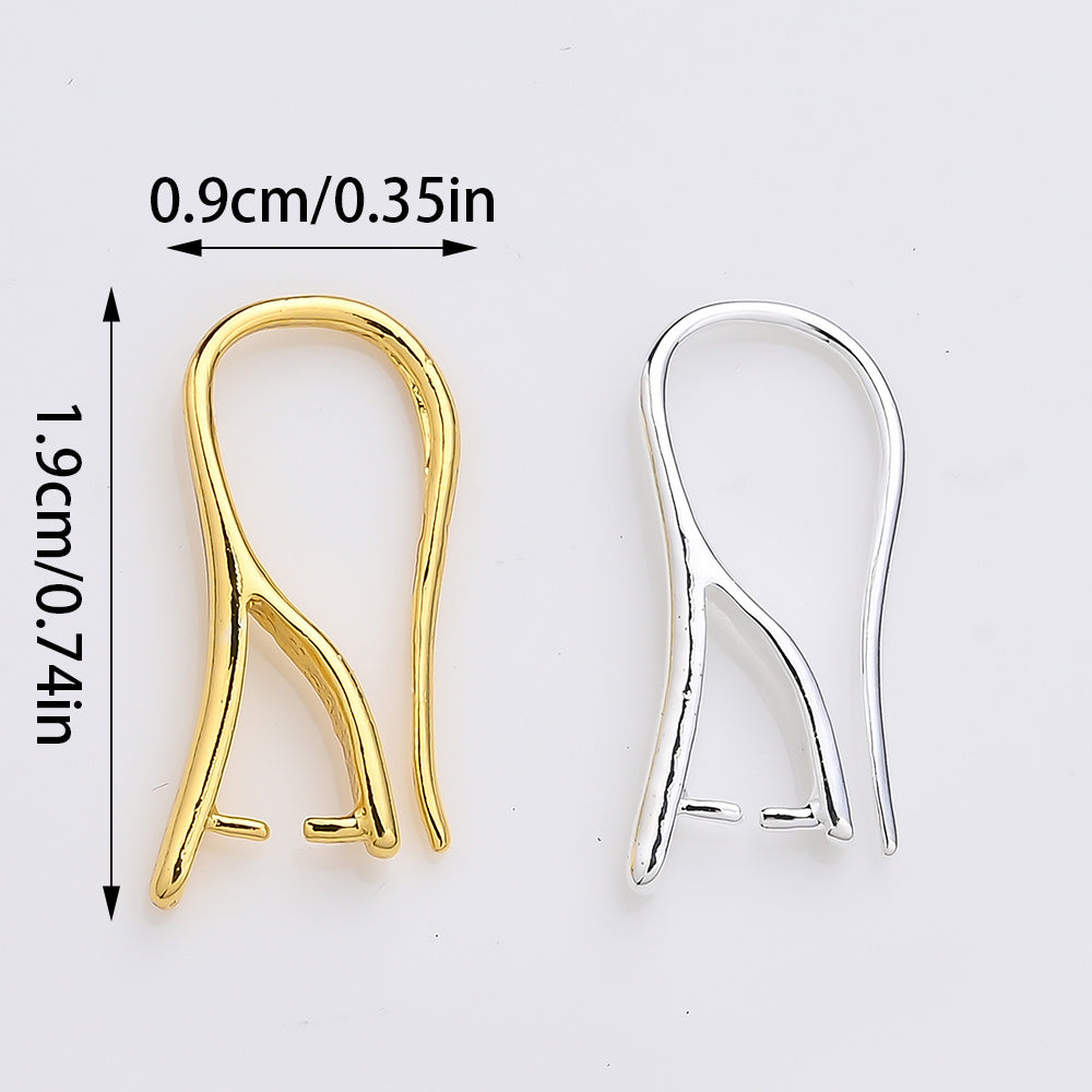 16-Piece Gold & Silver Earring Hook Clip Findings