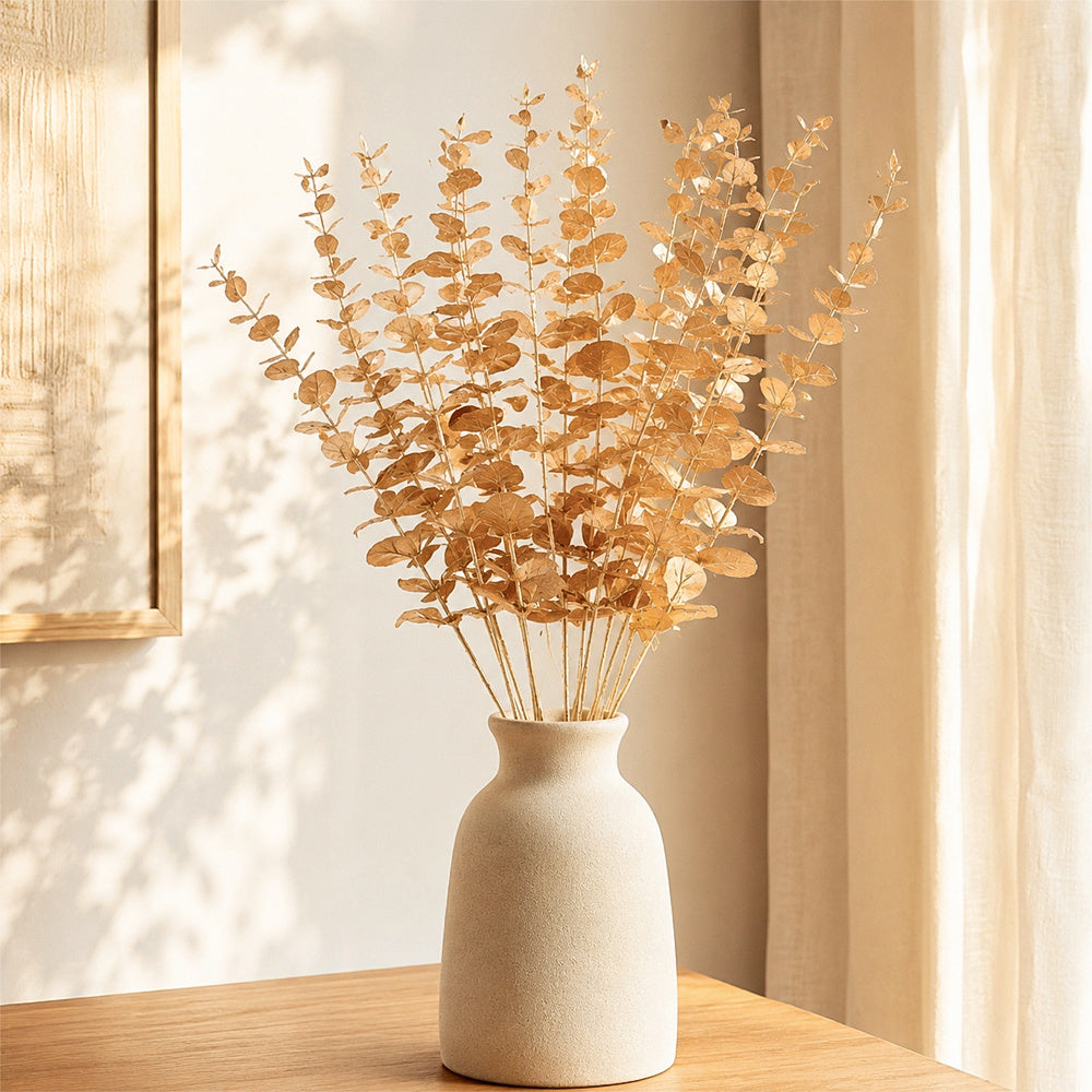 Golden Artificial Eucalyptus Branches