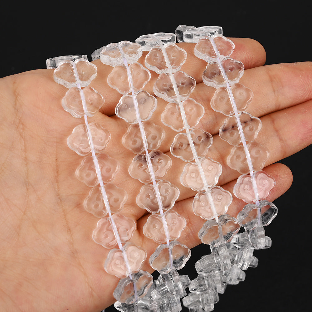 Transparent Cloud Glass Beads