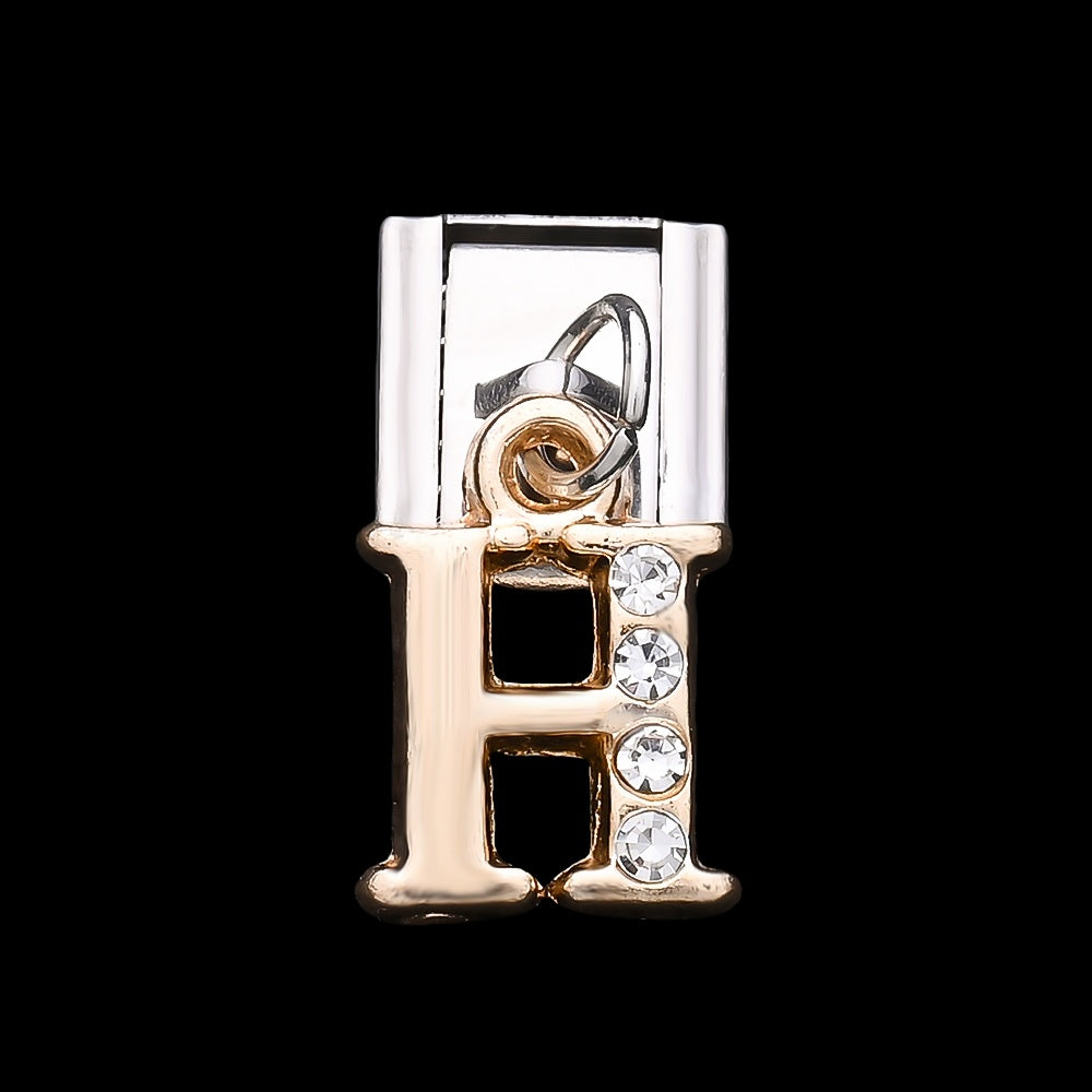 1PC Rhinestone A-Z Letter Modular Bracelet Charm Set