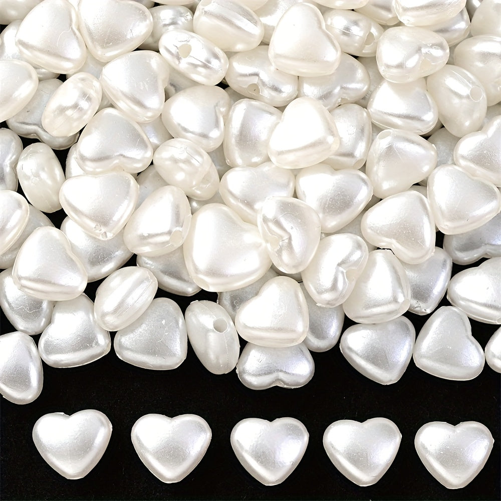 White Love Acrylic Beads