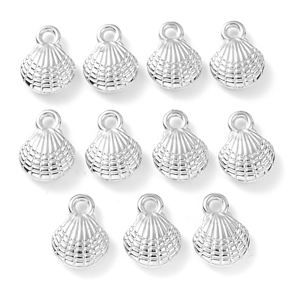 Gold and Silver CCB Shell Pendant Beads
