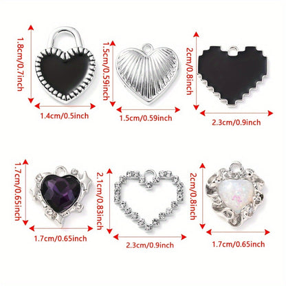 Heart Rhinestone Pendant Set