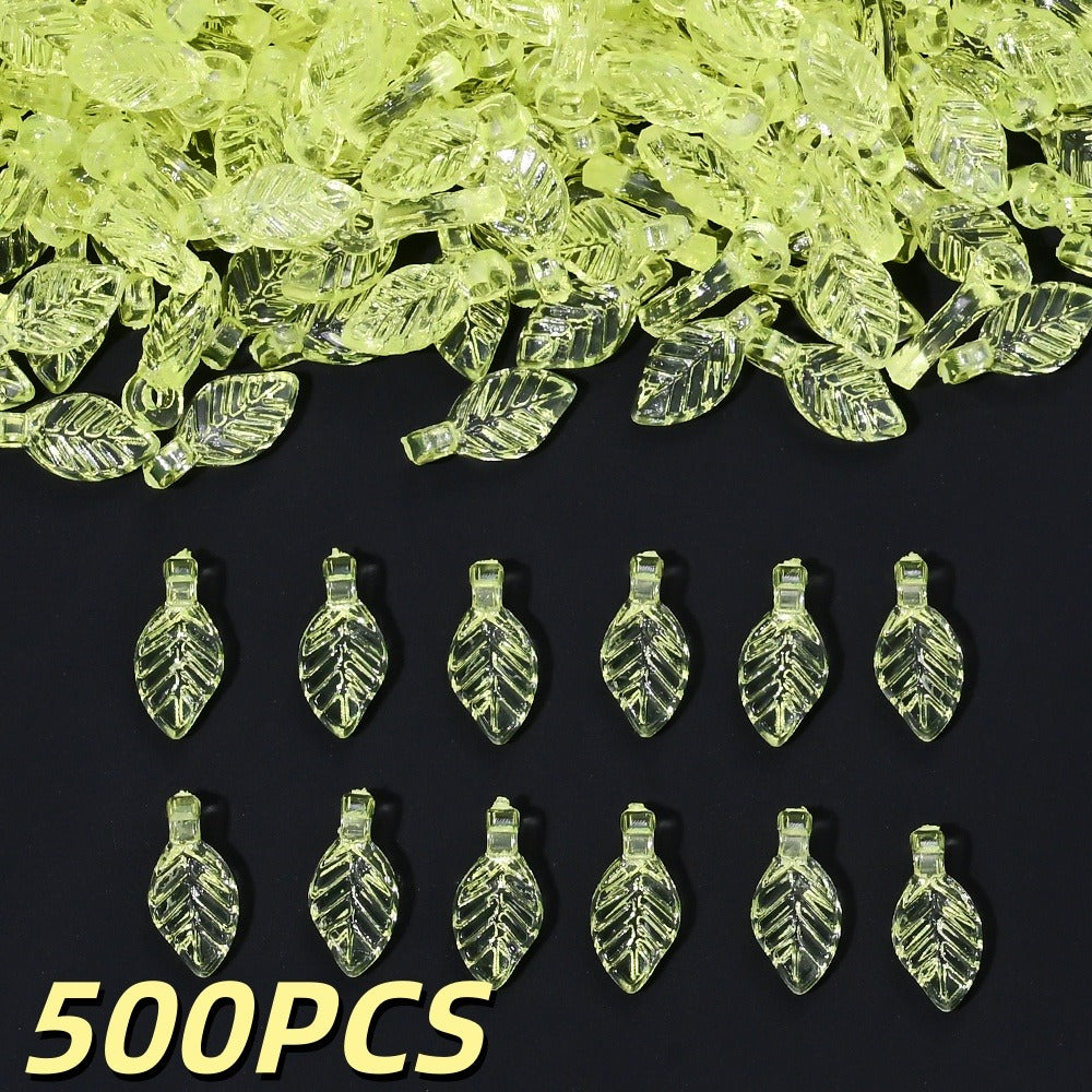 Transparent Acrylic Leaf Charms