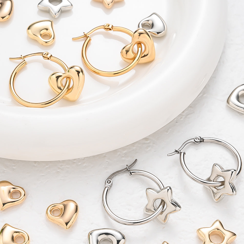 Star Heart CCB Beads