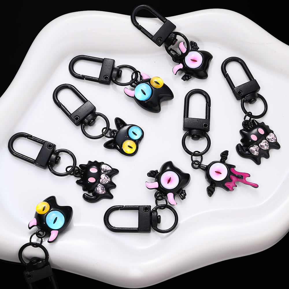 Gothic Black Evil Eye Pendant Charms