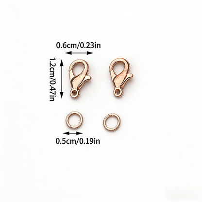 Lobster Clasp & Open Ring Jewelry Findings Kit