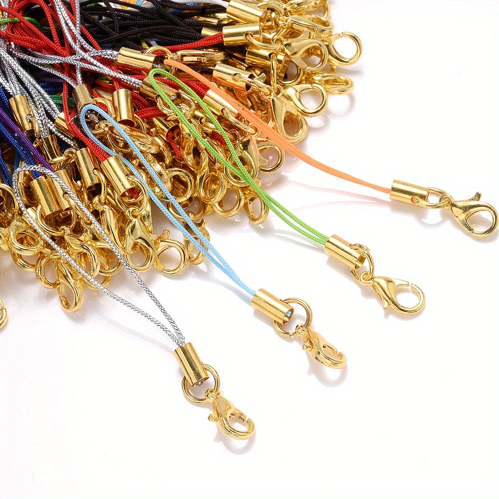 50PCS 70mm Colorful Nylon Lobster Clasp Strap Set
