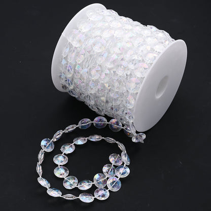 10m 10mm Transparent Acrylic Bead Chain Roll